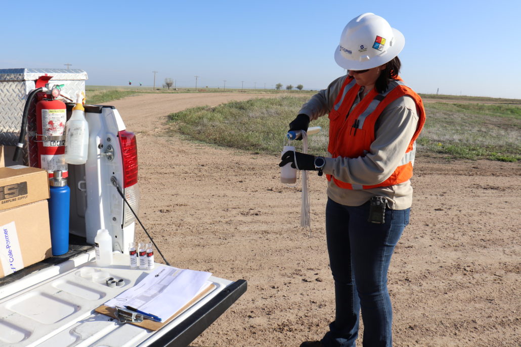 CGRS Water Quality Services CGRS Water Quality Service employee doing test
