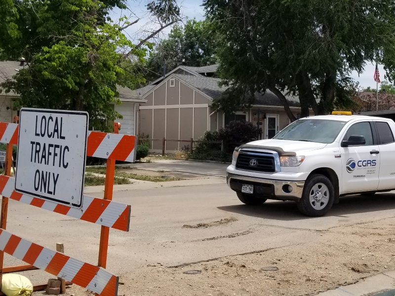 Brighton Core Pipeline 5 CGRS truck on closed road