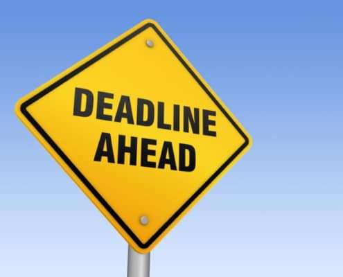 compliance deadline ahead sign